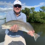 Redfish ate a black streamer